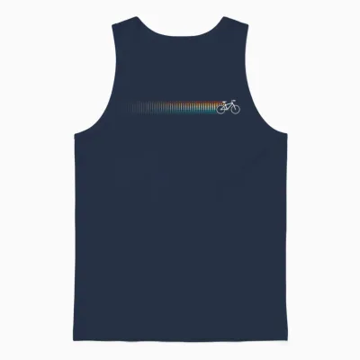 Bicycle Retro Unisex Tank Top - Navy