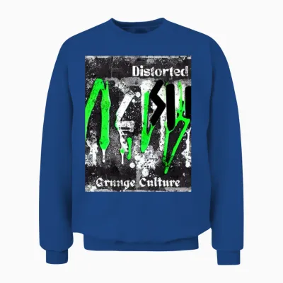 Street Culture Grunge Style Unisex Sweatshirt - Royal