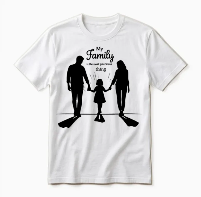 Funny Family Quote My Family Is the Most Precious Unisex T-Shirt in White
