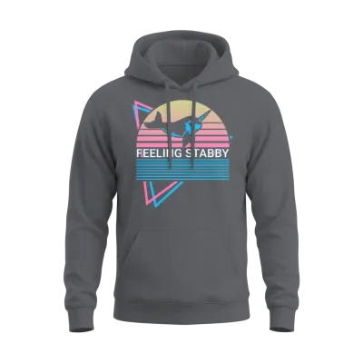 Narwhal Retro Unisex Hoodie - Charcoal