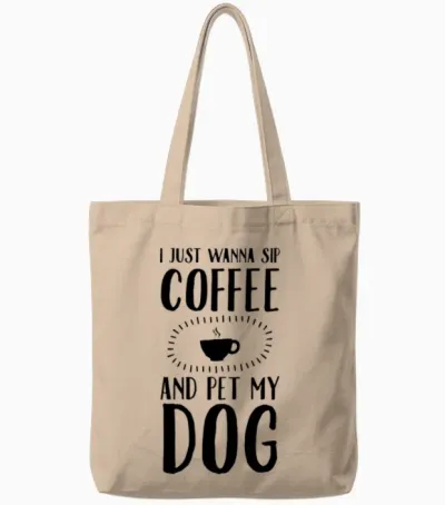 Pet Dog Tote Bags - Natural