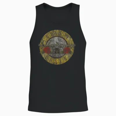 Official Guns N' Roses 80s Rock Band Logo Unisex Tank Top - Black