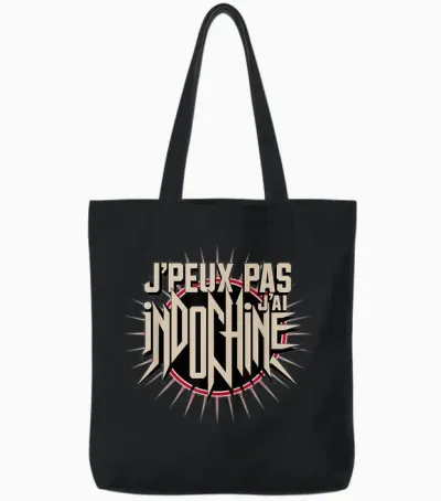 Je Peux Pas J'ai Indochine Gift Amateurs Indochine T-Shirt, Black, S Tote Bags - Black