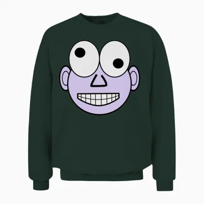 Funny Face Unisex Sweatshirt - Forest