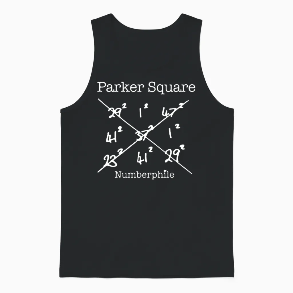 Parker Square Unisex Tank Top in Black