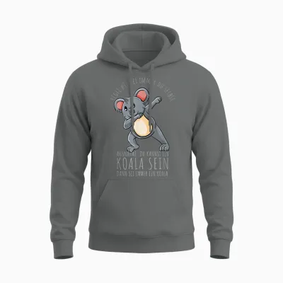 Sei Immer Du Selbst Mädchen Koala Unisex Hoodie - Graphite Heather