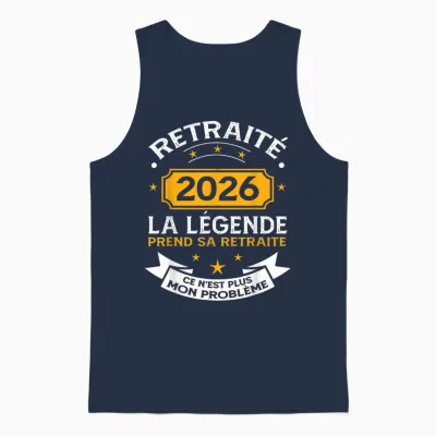 Retired 2026 Men's Legend Retires Unisex Tank Top - Navy