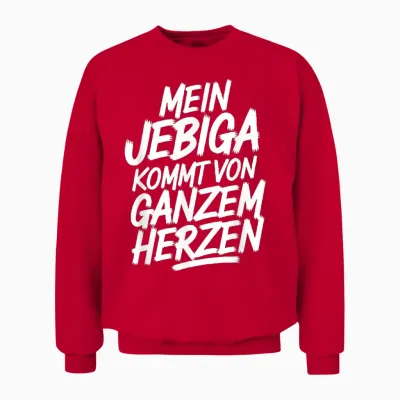 Mein Jebiga Kommt Von Ganzem Herzen Unisex Sweatshirt - Red