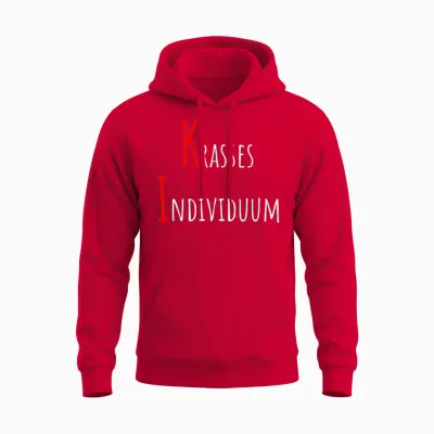 Ki Krasses Individuum Lustige Künstliche Intelligenz Sprüche Unisex Hoodie - Red