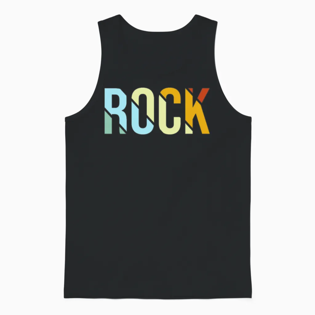 Rock Retro Unisex Tank Top in Black