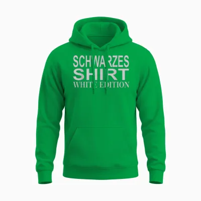 Humor Lustiger Spruch Schwarzes Shirt White Edition Unisex Hoodie - Irish Green