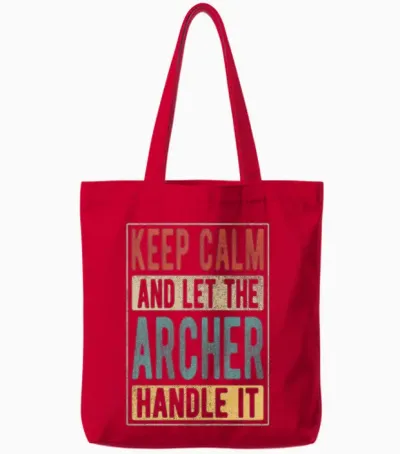 Archer Retro Gift Tote Bags - Red