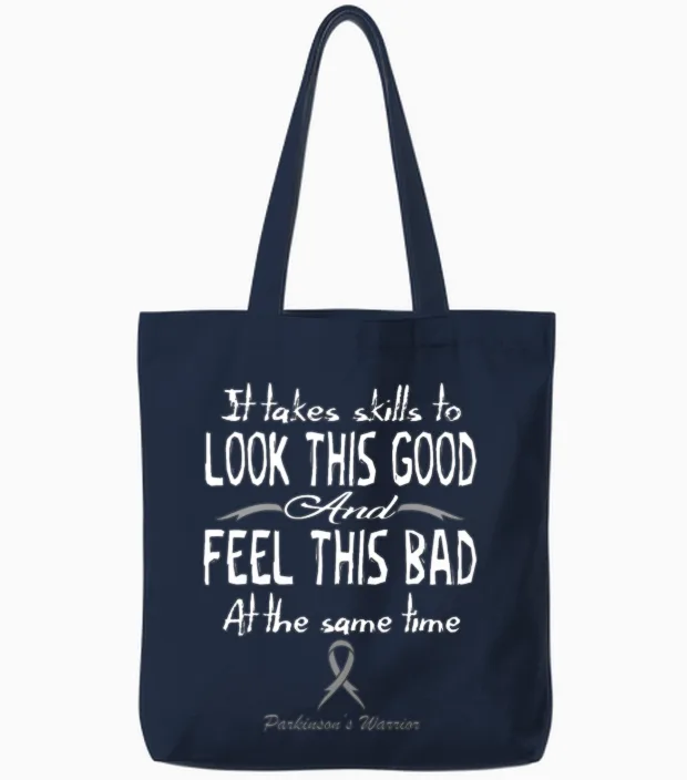 Parkinson's Awareness Tote Bags in Navy