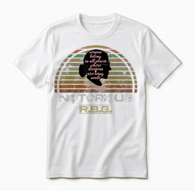 T-Shirt Ruth Bader Gingsbur Rbg Pour Femme « Belong in All Places » Unisex T-Shirt - White