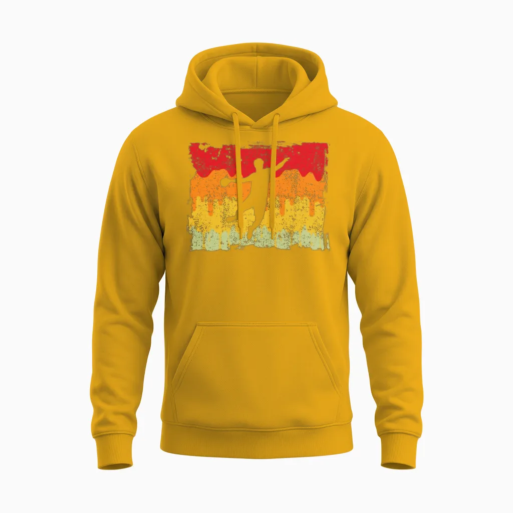 Handball Retro Unisex Hoodie in Gold