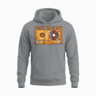 1974 Limited Edition Birthday Music Gift Unisex Hoodie - Sport Grey