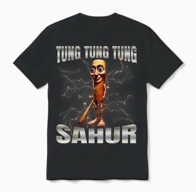 Tung Sahur T-Shirt, Black, S Unisex T-Shirt - Black