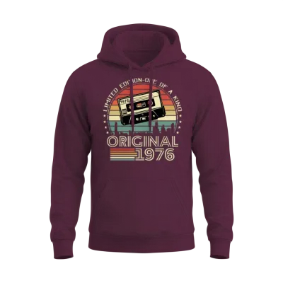 1976 Birthday Gift - Limited Edition Unisex Hoodie - Maroon