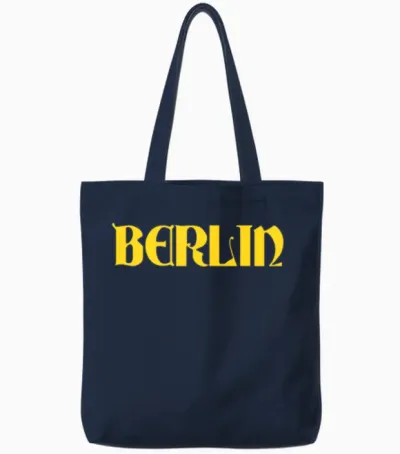 Berlin Berlin Berlin Tote Bags - Navy