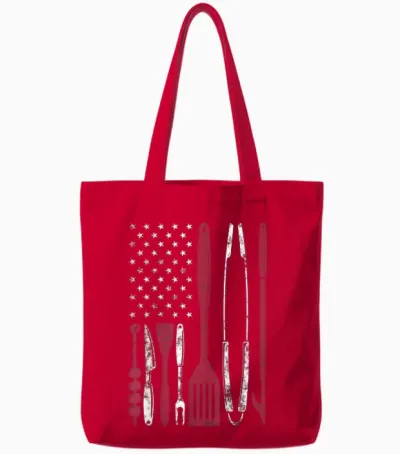 Bbq Smoker Barbecue Chef Smoking Tools Grilling Pit Master Tote Bags - Red