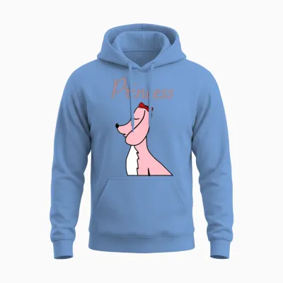 Princess Dog Unisex Hoodie - Carolina Blue