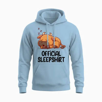 Funny Animal Shirt Funny Picture Unisex Hoodie - Light Blue