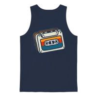 Retro Music — Lovers Unisex Tank Top - Navy – 1