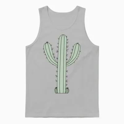 Cactus Enduring Love Unisex Tank Top - Ash