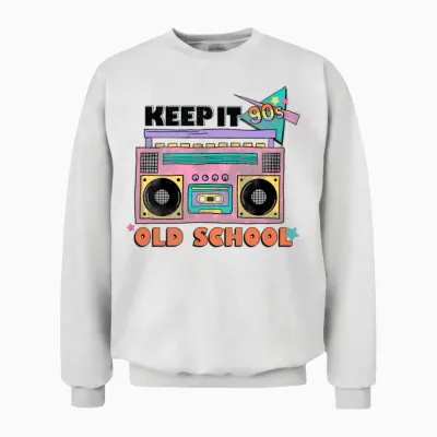 Retro Fashion Unisex Sweatshirt - White