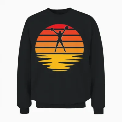 Cheerleading Retro Unisex Sweatshirt - Black