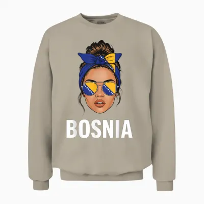 Bosnien Und Herzegowina Flagge Bosnische Wurzeln Unisex Sweatshirt - Sand