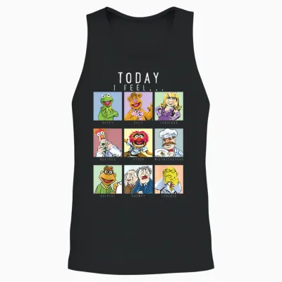 Disney the Muppets Today I Feel Box Up Character Portraits Unisex Tank Top - Black