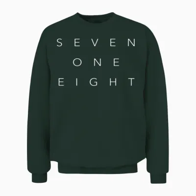 718 Area Code New York Brooklyn Staten Island Unisex Sweatshirt - Forest