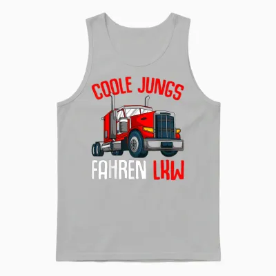 Coole Jungs Fahren Lkw Fahrer Trucker Kinder Jungen Unisex Tank Top - Ash