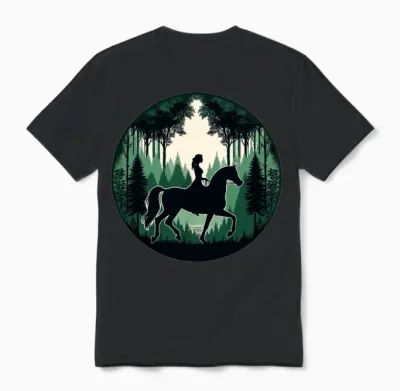 Arabian Horse Woman Unisex T-Shirt - Black