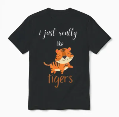 Funny Tiger Unisex T-Shirt - Black
