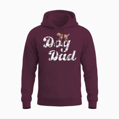 Dog Dad Unisex Hoodie - Maroon