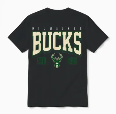 Offizieller Nba-Battle-Test Der Milwaukee Bucks Unisex T-Shirt - Black