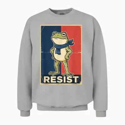 Portland Frog Protest for Men and Women Unisex Sweatshirt - Ash