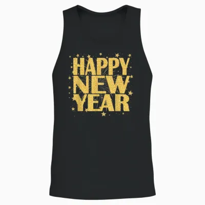 Happy New Year 2026 New Years Eve Party Countdown Fireworks Unisex Tank Top - Black