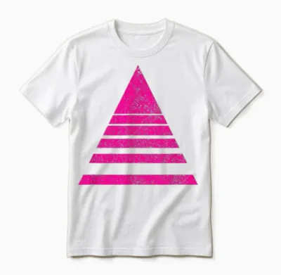 Geometric Triangle Sliced Shapes Geometry Art Distressed Unisex T-Shirt - White