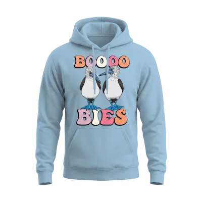 Funny Booby Bird Booo Bies Halloween Costume Unisex Hoodie - Light Blue