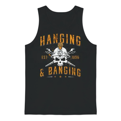 Ironworker Hanging & Banging Welding Ironworkers Unisex Tank Top - Black