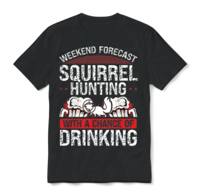 Squirrel Hunting Team Squirrel Removal Technician Unisex T-Shirt - Black