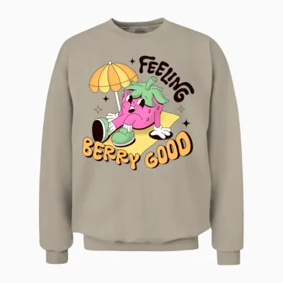 Retro Style Unisex Sweatshirt - Sand