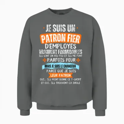 I'm a Proud Boss of Really Awesome Employees Boss Unisex Sweatshirt - Graphite Heather