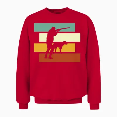 Hunting Retro Unisex Sweatshirt - Red