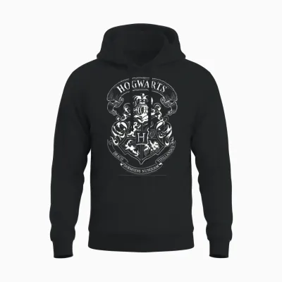 Kinder Harry Potter Hogwarts Crest Camiseta Unisex Hoodie - Black