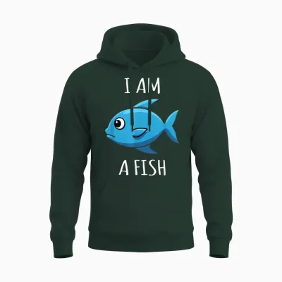 Fish Costume Sea Animal Blue Fish Carnival Fancy Dress T-Shirt, Black, S Unisex Hoodie - Forest