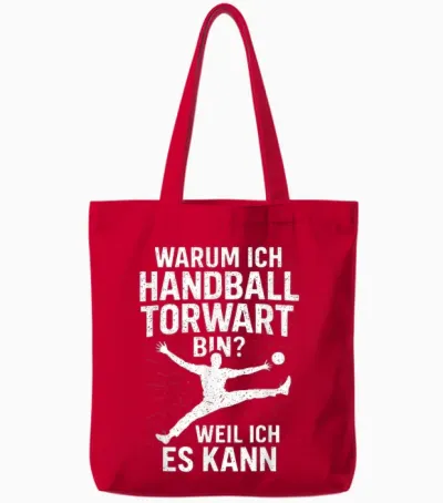 Warum Ich Handball Torwart Bin? Weil Ich Es Kan... Tote Bags - Red